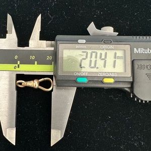 Antique rolled gold dog clip